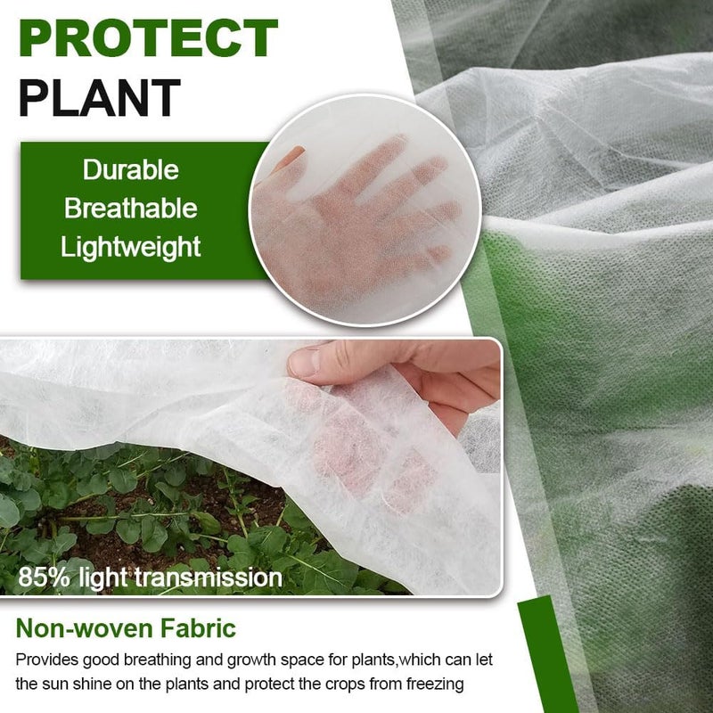 Sprthrd Plant Covers Freeze Protection 10 x 30 FT 1.2oz/yd² Frost Cloth Blankets for Outdoor Plants in Winter, Floating Row Cover for Vegetable Garden - Image 3